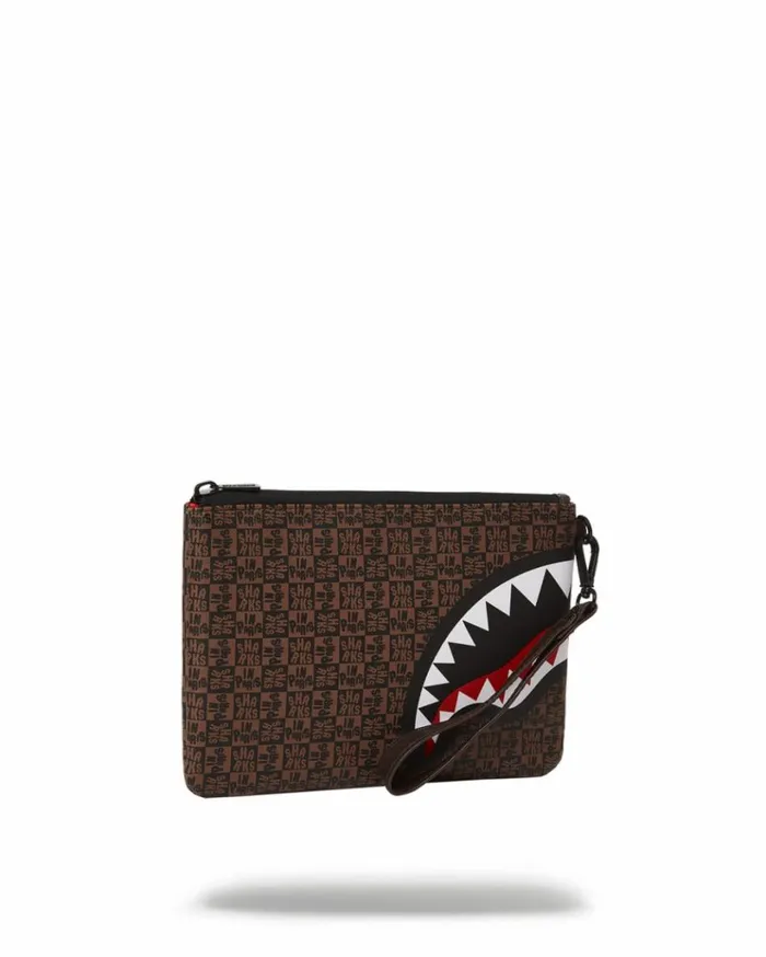 SPRAYGROUND FRENZY SHARKS CROSSOVER CLUTCH Bags