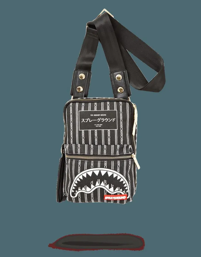 SPRAYGROUND REVERSE BLACK SHARKS IN PARIS SLING Bags