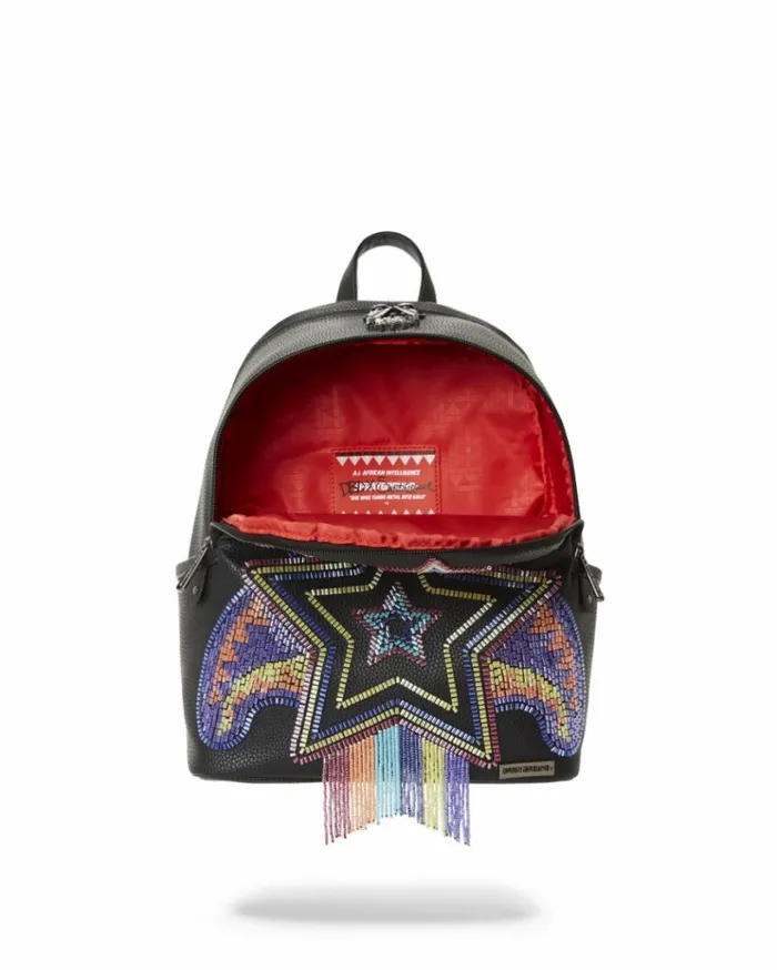 SPRAYGROUND STAR RACER AI7 SANDFLOWER COLLAB BEADED SAVAGE BACKPACK Bags