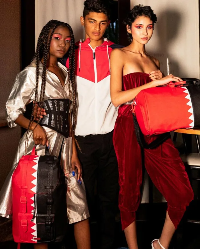 SPRAYGROUND VERTICAL SHARK CUT and SEW HILLS BACKPACK Bags