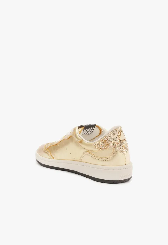 St001 Leather Sneaker Gold Women Schutz Shoes Sneakers