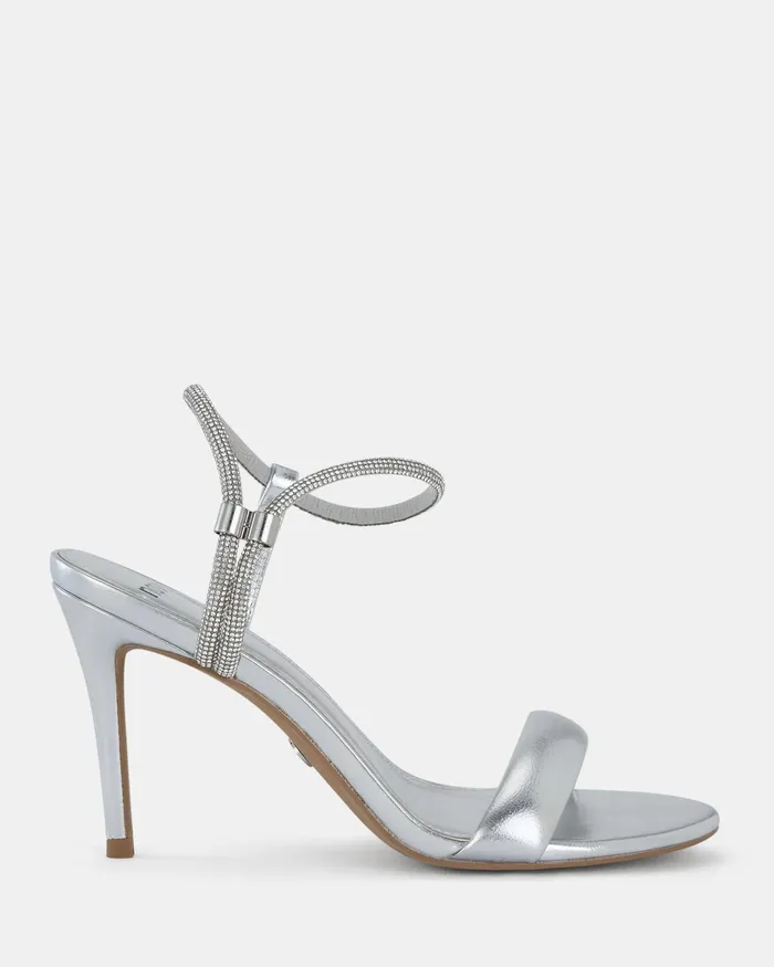Stilettos NOVO Shoes Women PEARSE SILVER Open Toe Heels