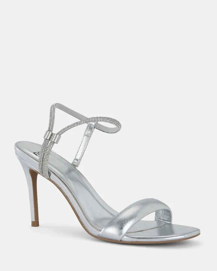 Stilettos NOVO Shoes Women PEARSE SILVER Open Toe Heels