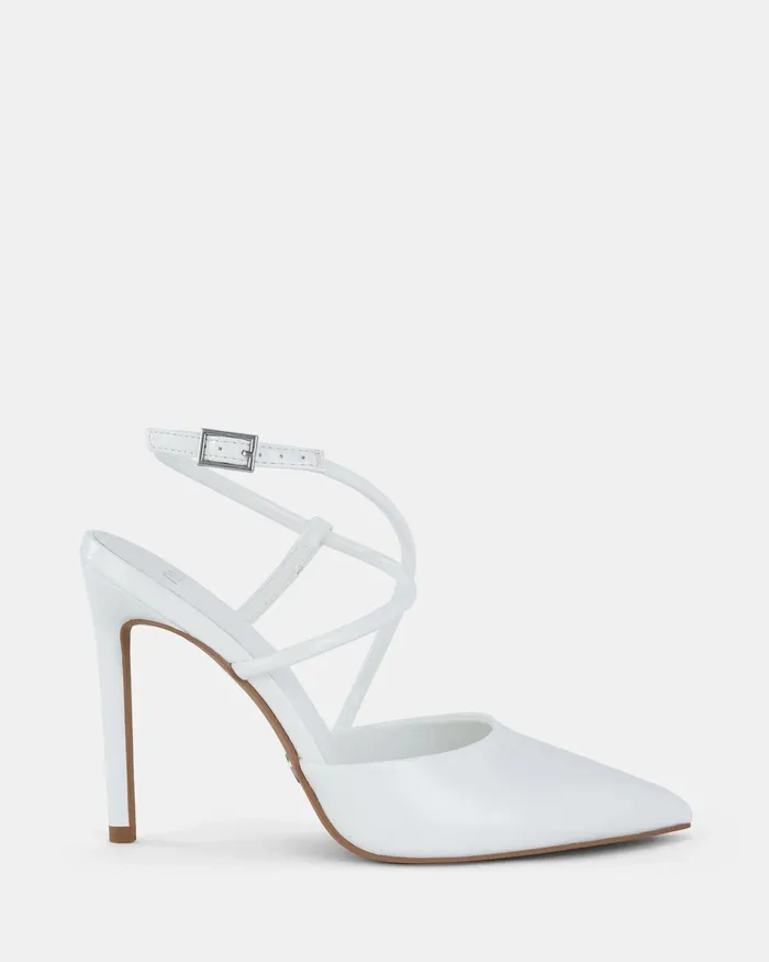 Stilettos Women NOVO Shoes IZANO WHITE Closed Toe Heels