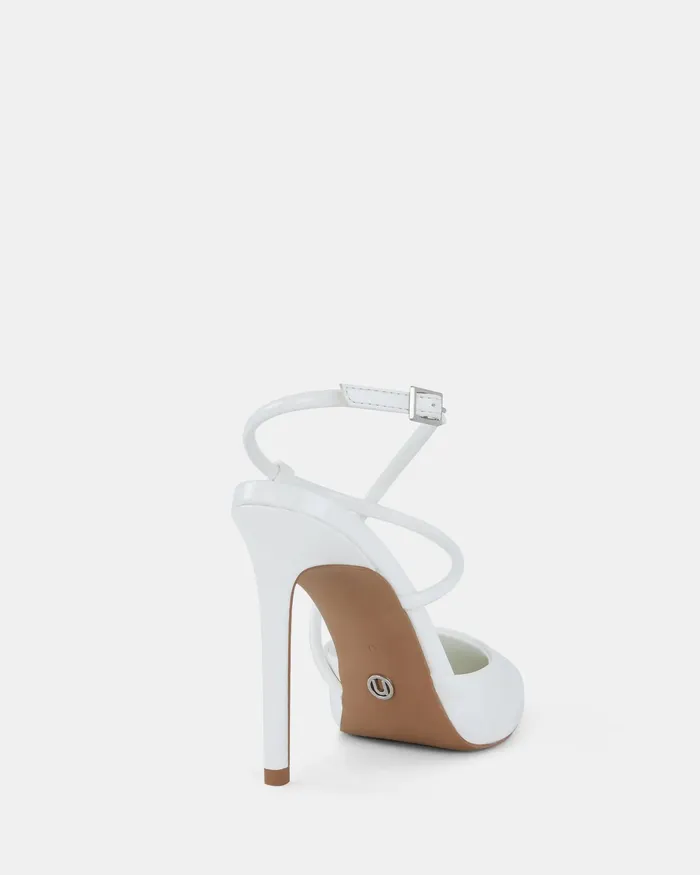 Stilettos Women NOVO Shoes IZANO WHITE Closed Toe Heels