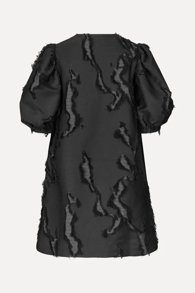 Stine Goya Dresses Puffy Sleeves Mini Dress 8211 Jet Black 8211 Women