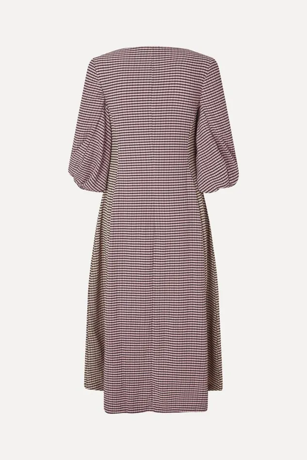Stine Goya Dresses ThreeQuarter Sleeve Midi Dress 8211 PinkBlack 8211 Women