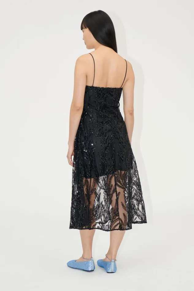 Stine Goya Dresses V Neck Midi Dress 8211 Abstract Embellishment 8211 Women