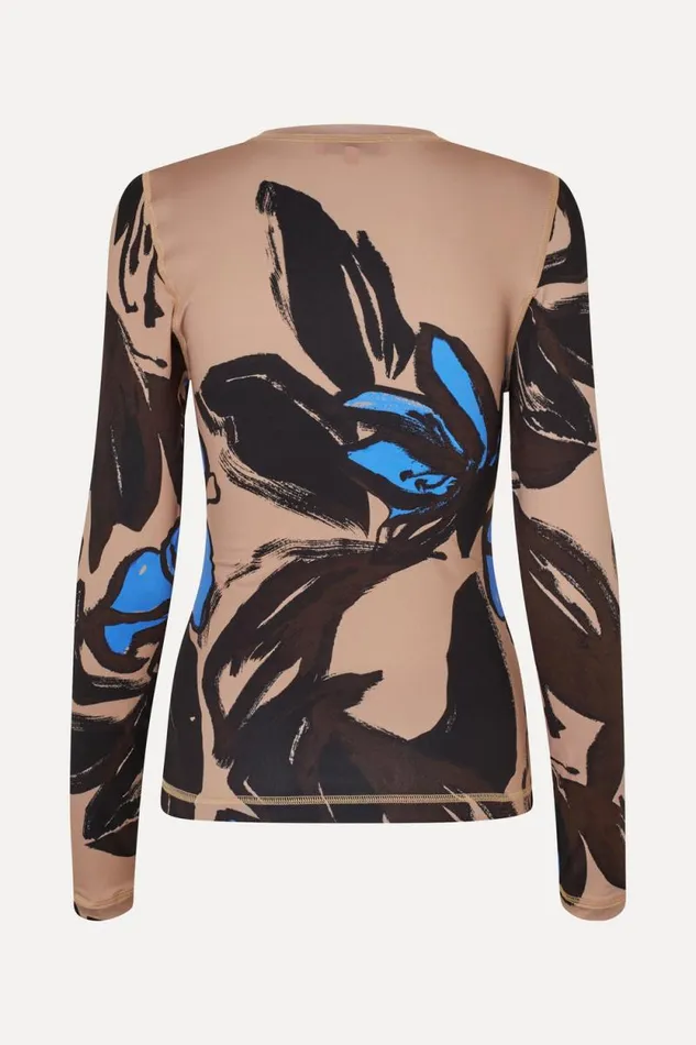 Stine Goya Tops and Shirts Elastic Long Sleeve Top 8211 Eccentric Floral 8211 Women