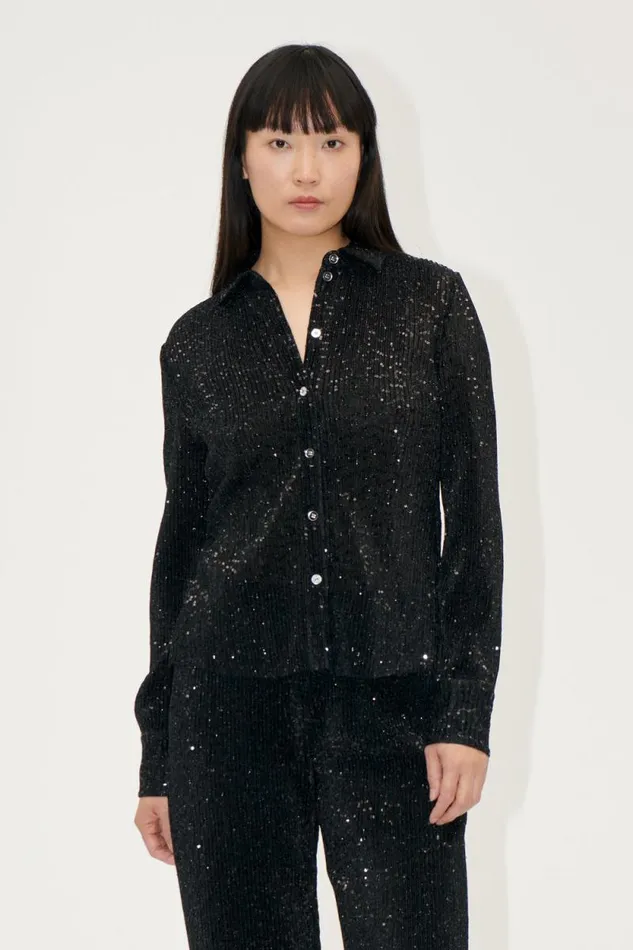 Stine Goya Tops and Shirts Long Sleeve Buttondown 8211 Black 8211 Women