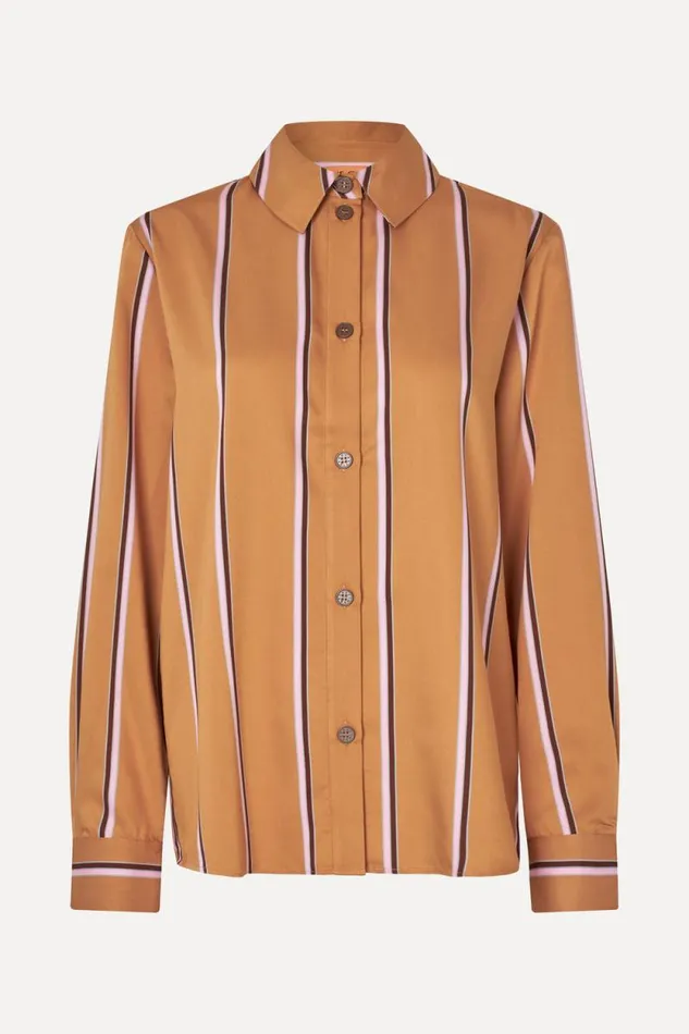 Stine Goya Tops and Shirts Long Sleeve Shirt 8211 Cocoa Stripes 8211 Women