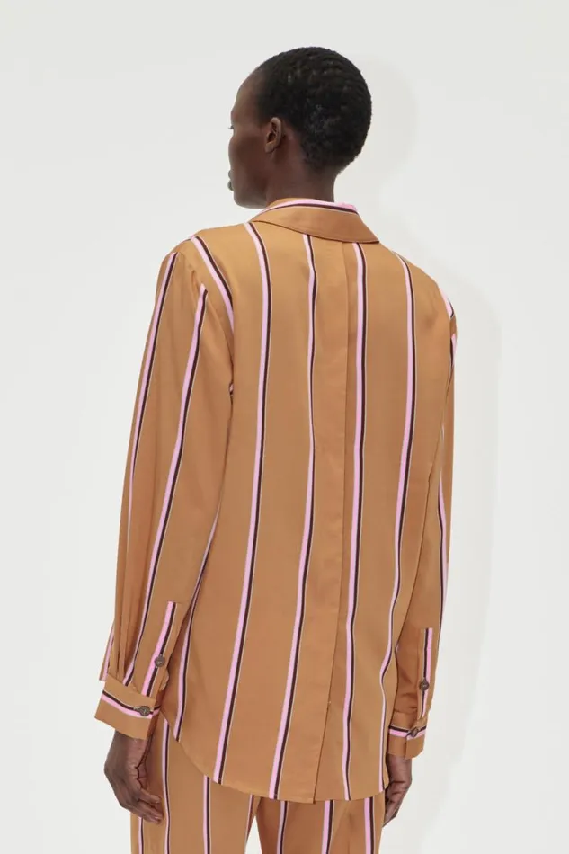 Stine Goya Tops and Shirts Long Sleeve Shirt 8211 Cocoa Stripes 8211 Women