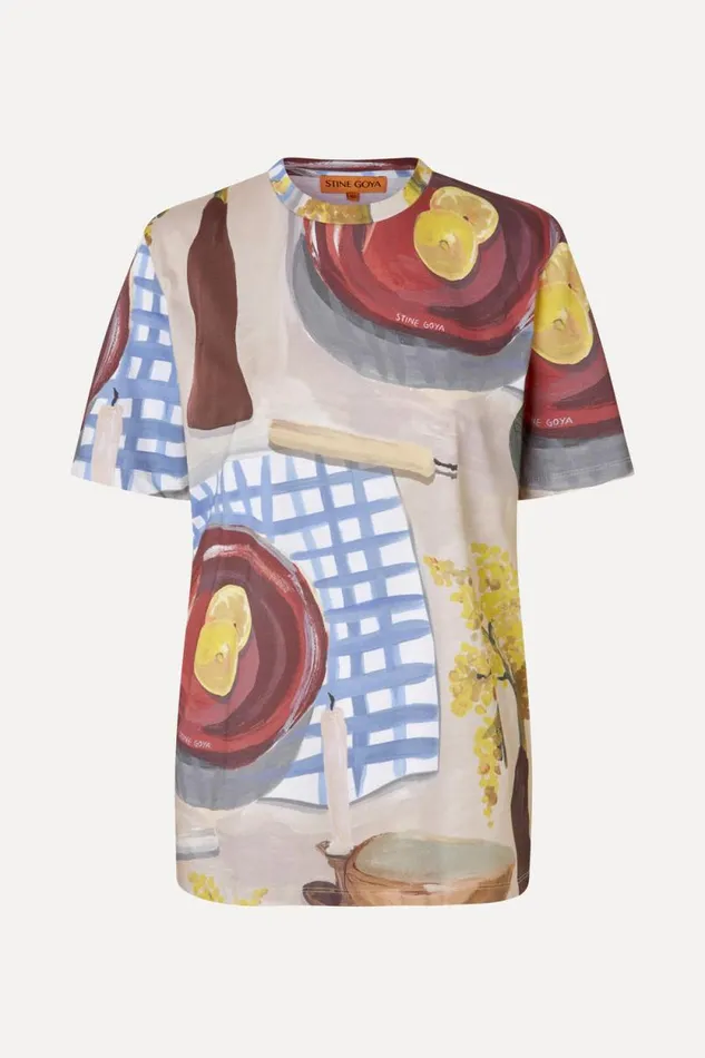 Stine Goya Tops and Shirts Short Sleeve Tshirt 8211 Lemons On A Plate 8211 Women