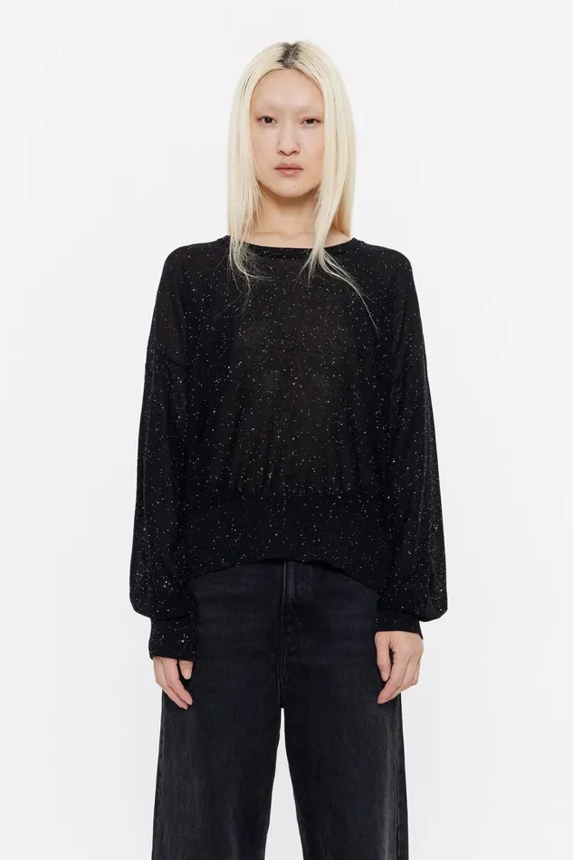 Straight Black Knit Sweater Black Women Bimba Y Lola Knitwear