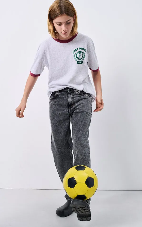 Straight Jeans Yopday Grey Salt And Pepper Kids American Vintage Jeans Straight Jeans Yopday Grey Salt And Pepper Kids American Vintage Jeans