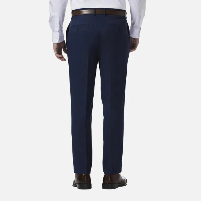 Stretch Gab Slim Fit Flex Waistband Flat Front Dress Pant Royal Blue Men Kenneth Cole Bottoms