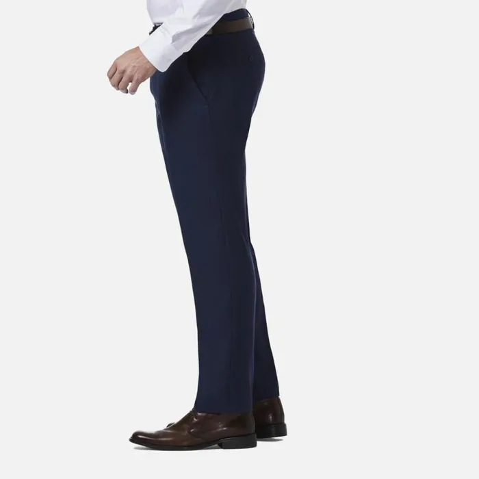 Stretch Gab Slim Fit Flex Waistband Flat Front Dress Pant Royal Blue Men Kenneth Cole Bottoms