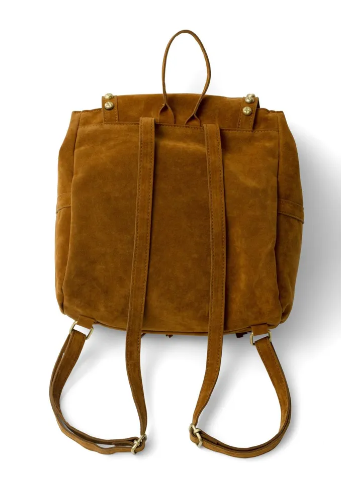 STUDDED FRINGE BACKPACK Cognac Women VENUS Handbags