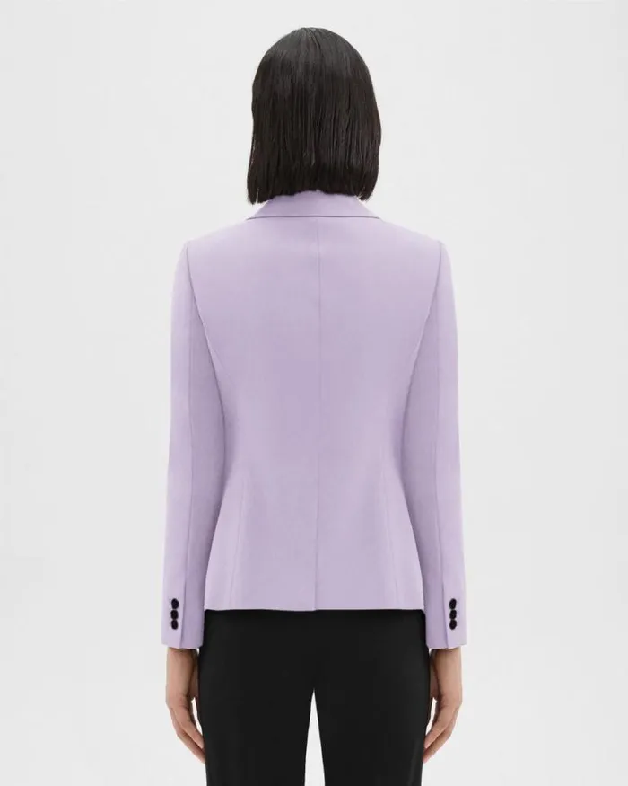 Suits Women Theory Carissa Blazer In Good Wool Lilac Sky