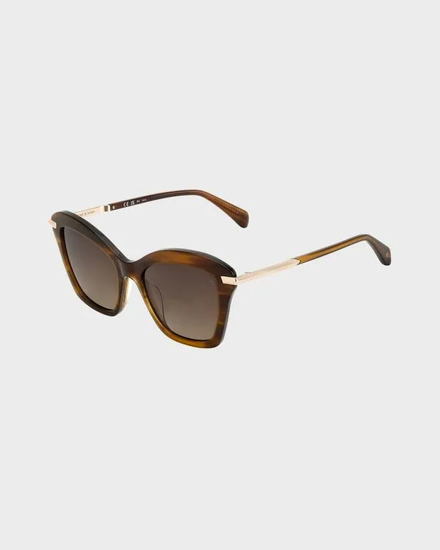Sunglasses Women Rag and Bone Marsha Horn Brown