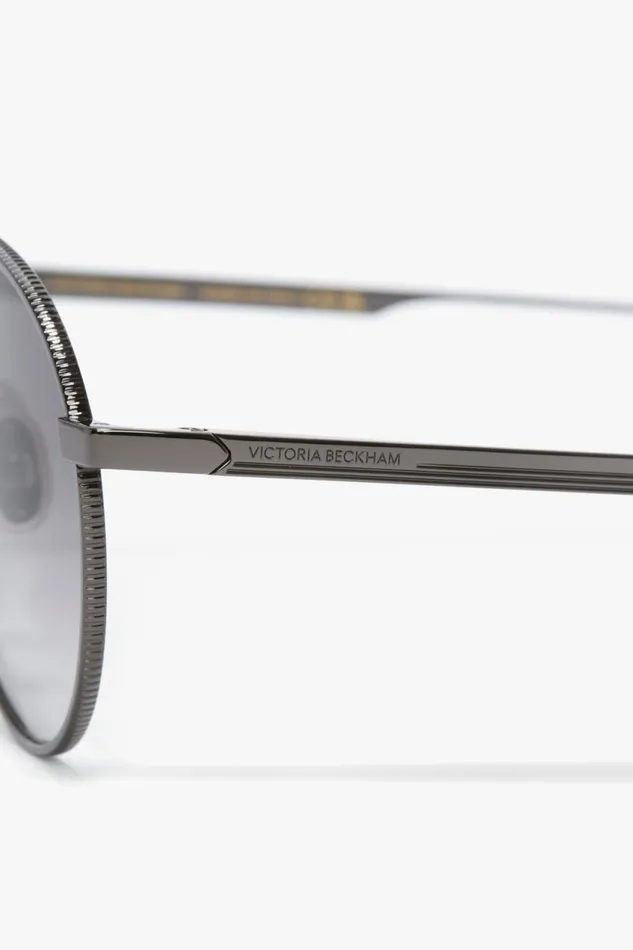 Sunglasses Women Victoria Beckham V Metal Pilot Sunglasses In Grey Gradient