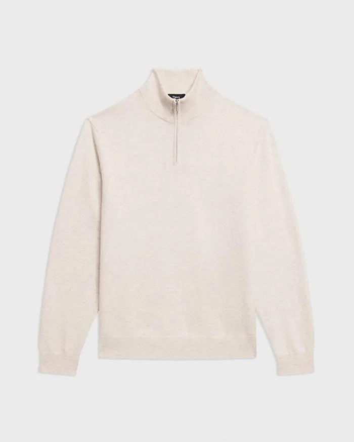 Sweaters Cardigans Men Theory Hilles QuarterZip Sweater In Cashmere Natural Melange Sweaters Cardigans Men Theory Hilles QuarterZip Sweater In Cashmere Natural Melange