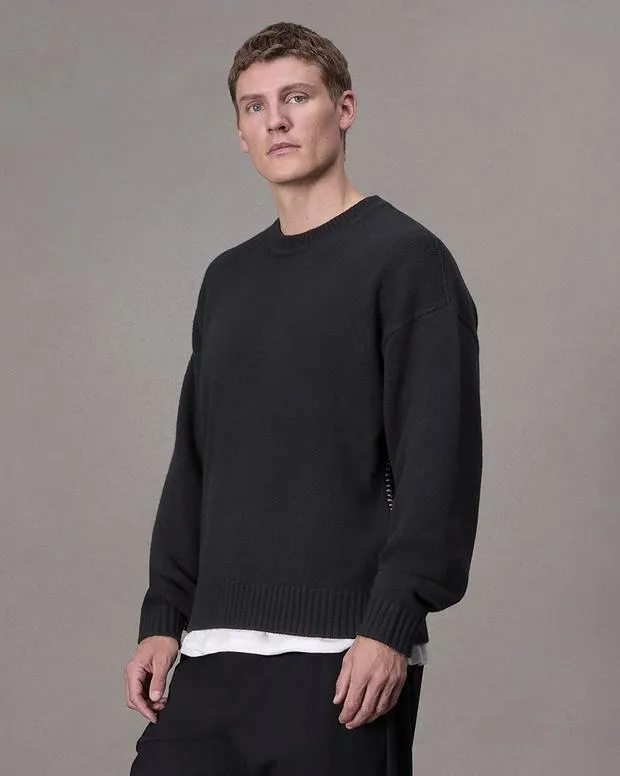 Sweaters Men Rag and Bone Clarkson Wool Sweater Black
