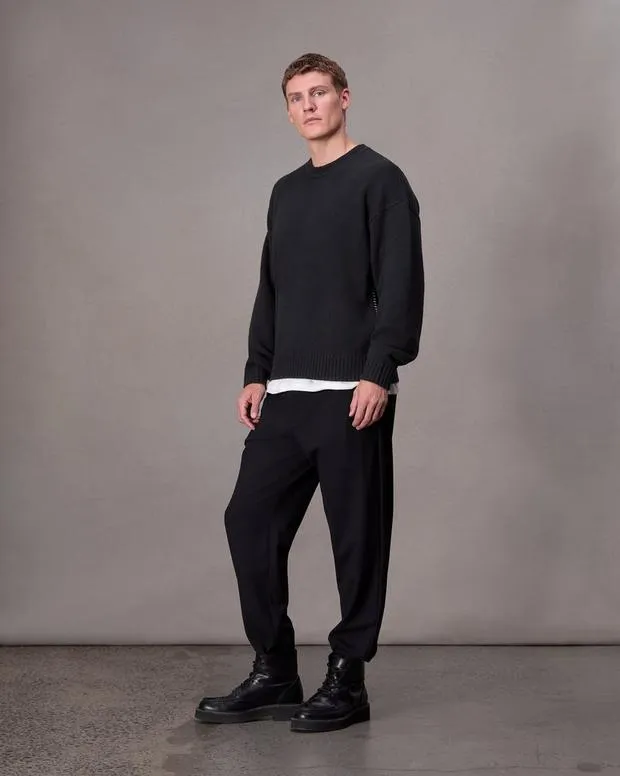 Sweaters Men Rag and Bone Clarkson Wool Sweater Black