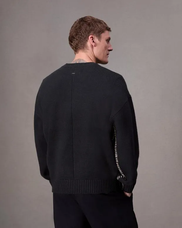Sweaters Men Rag and Bone Clarkson Wool Sweater Black