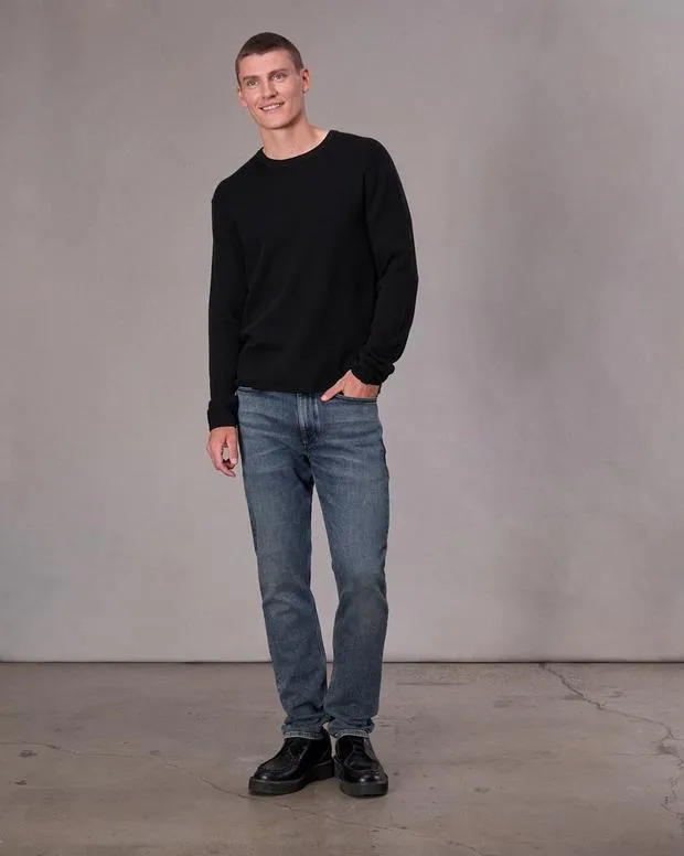 Sweaters Men Rag and Bone Harvey Crew Blackblack