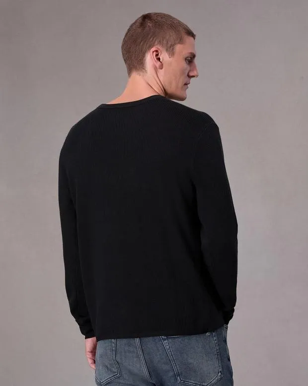Sweaters Men Rag and Bone Harvey Crew Blackblack