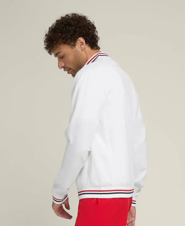 Sweaters Men Wilson Winners Tennis Knit Jacket Bright White Sweaters Men Wilson Winners Tennis Knit Jacket Bright White