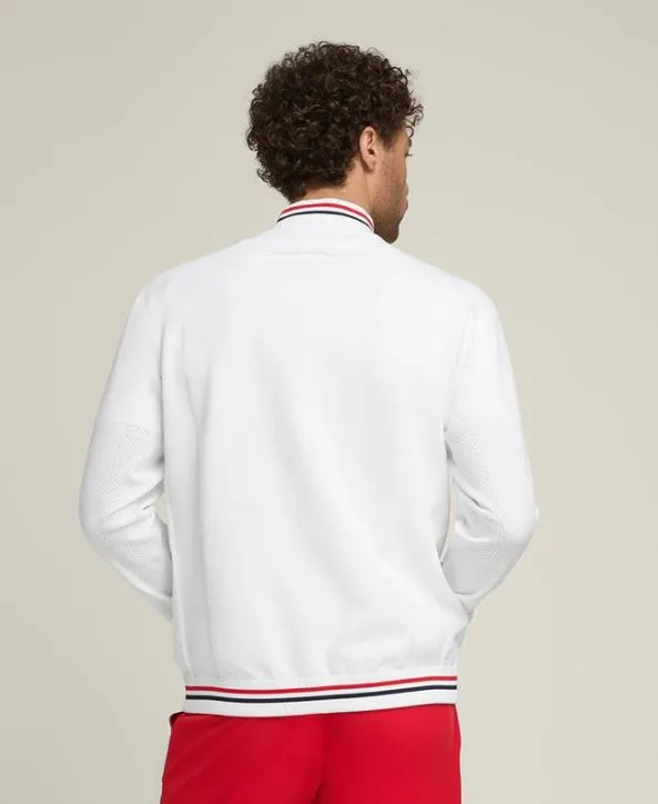 Sweaters Men Wilson Winners Tennis Knit Jacket Bright White Sweaters Men Wilson Winners Tennis Knit Jacket Bright White