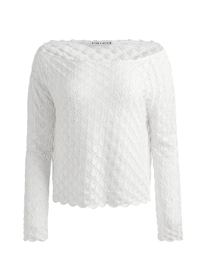 Sweaters Women Alice Olivia Lexie Off The Shoulder Pullover Soft White