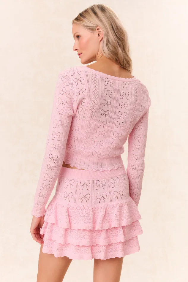 Sweaters Women LoveShackFancy Petra Cardigan Ballerina Pink