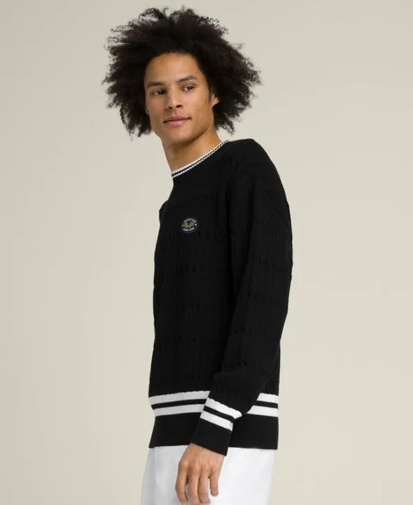 Sweaters Women Wilson Tennis Club Cable Crew Black Sweaters Women Wilson Tennis Club Cable Crew Black