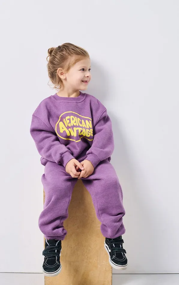 Sweatshirt Doven Overdyed Fig Kids American Vintage Sweatshirts