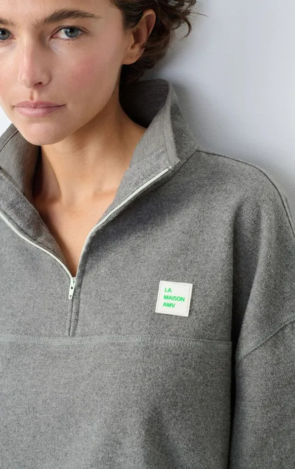 Sweatshirt Vylow Heather Grey Women American Vintage Sweatshirts Sweatshirt Vylow Heather Grey Women American Vintage Sweatshirts