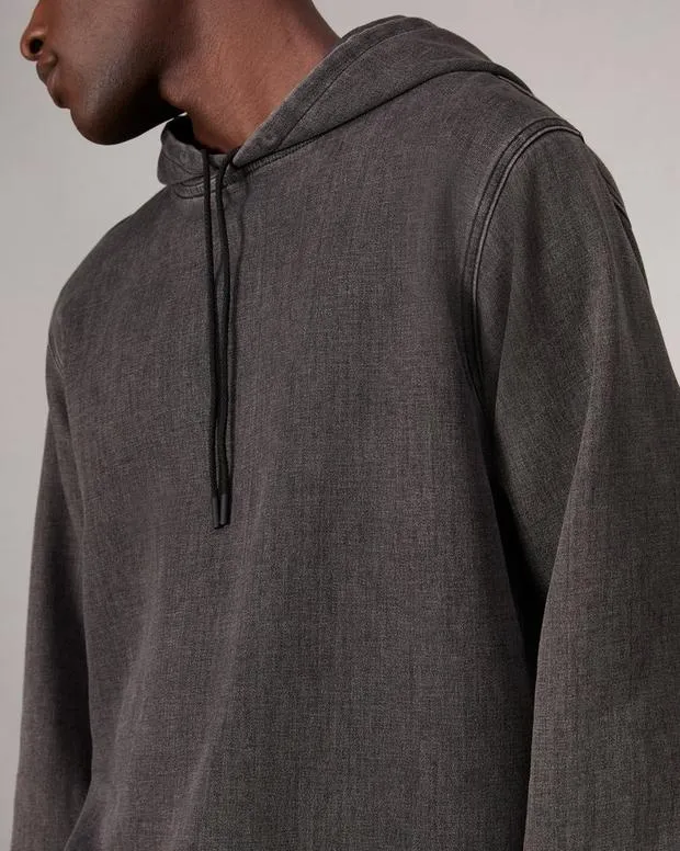 Sweatshirts Men Rag and Bone Rbstride Denim Hoodie Charcoal