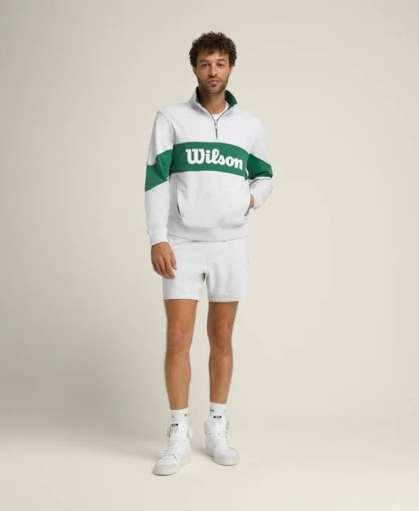 Sweatshirts Men Wilson Parkside HalfZip Pullover Lt Gray Heather Courtside Green Sweatshirts Men Wilson Parkside HalfZip Pullover Lt Gray Heather Courtside Green