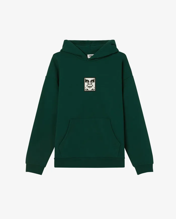 SWEATSHIRTS OBEY Clothing Men ICON EXTRA HEAVY PULLOVER Rain Forest