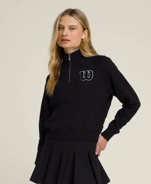 Sweatshirts Women Wilson W Sideline HalfZip Black
