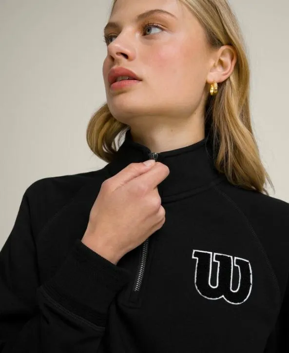 Sweatshirts Women Wilson W Sideline HalfZip Black Sweatshirts Women Wilson W Sideline HalfZip Black