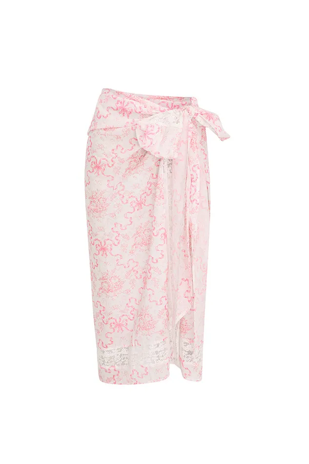 Swim Women LoveShackFancy Emabella Whimsical Bow Pareo Bubblegum Blast Swim Women LoveShackFancy Emabella Whimsical Bow Pareo Bubblegum Blast