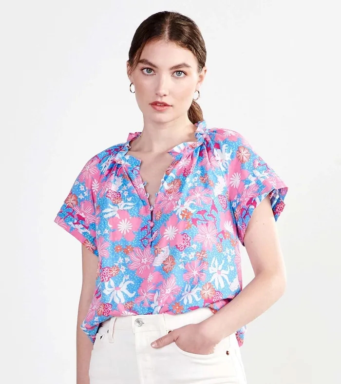 Sylvie Blouse 8211 Wild Garden Hatley