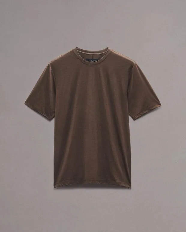 TShirts and Henleys Men Rag and Bone Classic Tech Jersey Tee Slate Brown