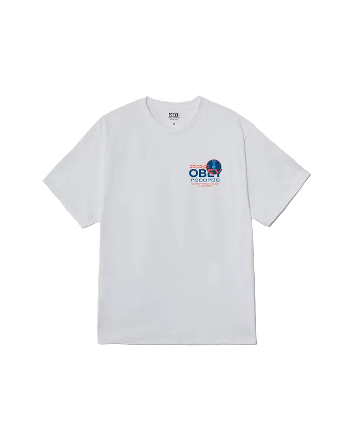 TSHIRTS OBEY RECORDS SOUND WAVES CLASSIC TSHIRT White 8211 OBEY Clothing Men