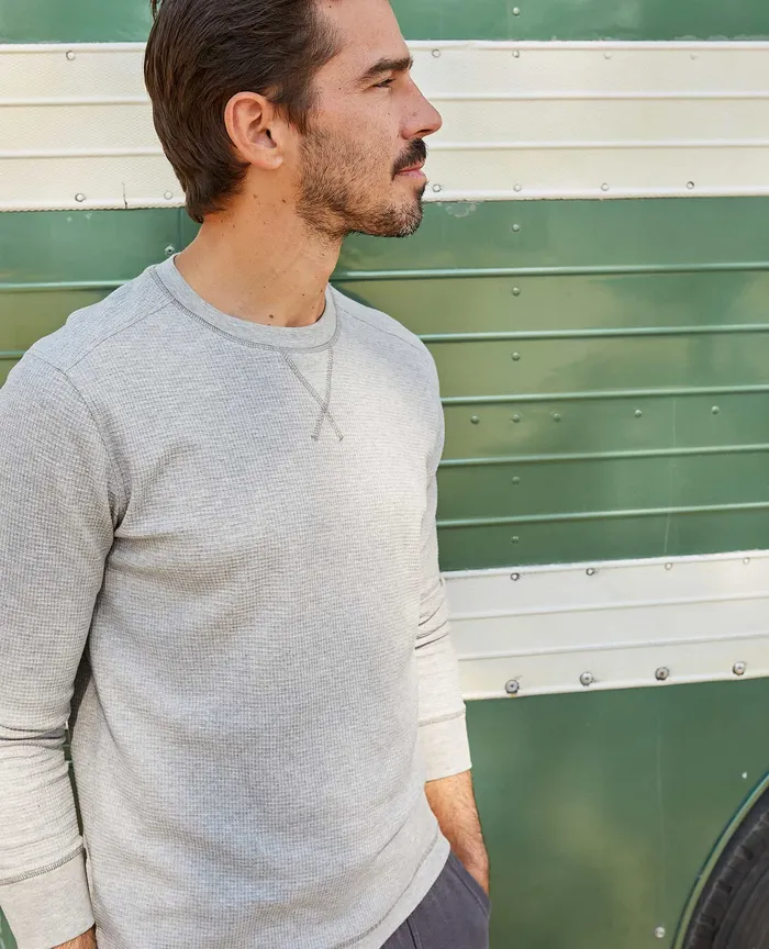TShirts ToadandCo Men8217s Framer II Long Sleeve Crew Heather Grey