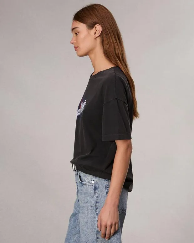 TShirts Women Rag and Bone New York Boyfriend TShirt Black Multi