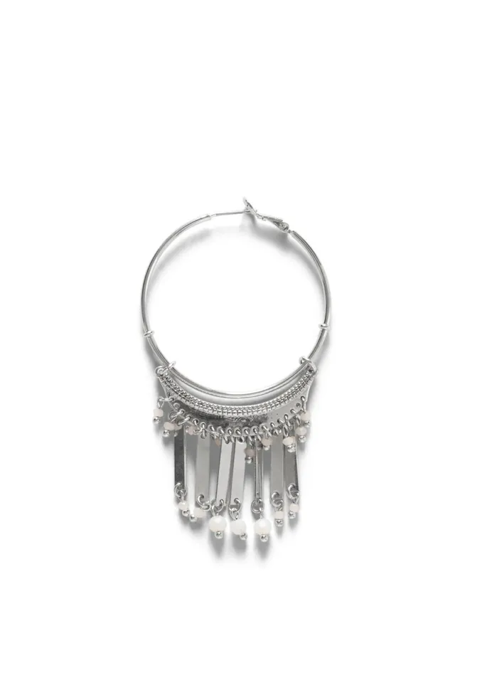 Tassel Hoop Earrings Silver Women VENUS Earrings